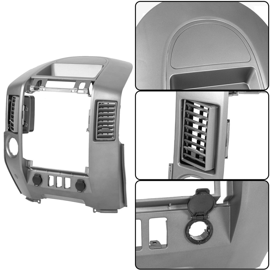 Dash Panel Bezel for Nissan Titan Armada (2004–2006) Gray Plastic