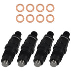 Set of 4 Black Fuel Injectors for Toyota Hilux (1997–2005)
