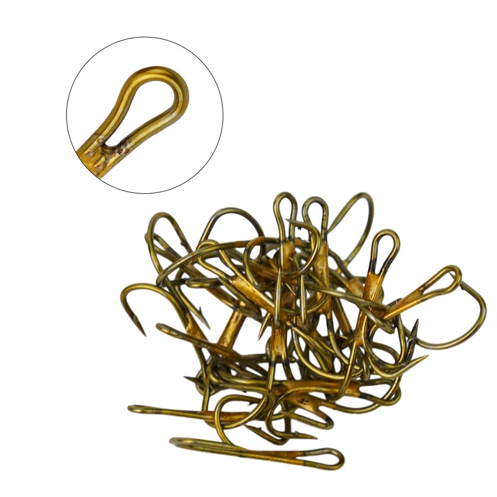 20pcs Double Hook Fishing Worm Lure Barbed High Carbon Steel