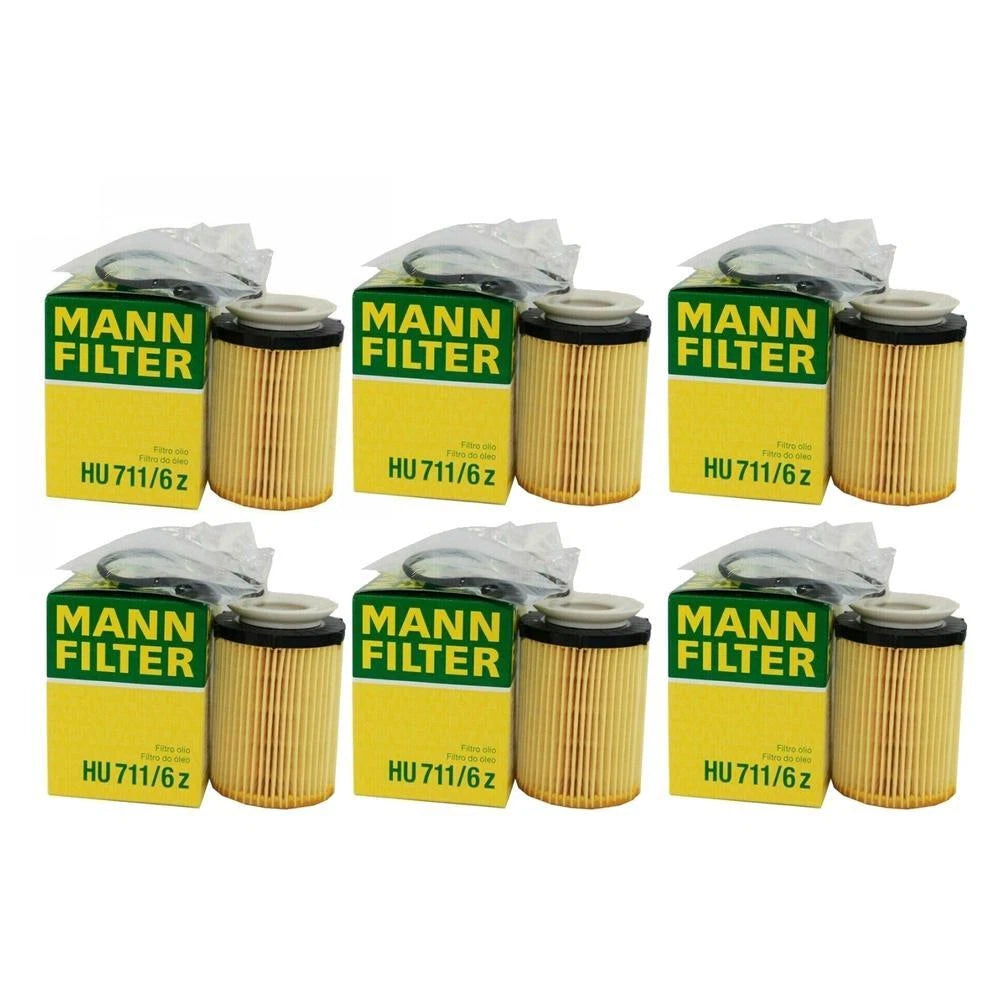 Set of 6 Cartridge Engine Oil Filters for Infiniti, Mercedes W246 W172