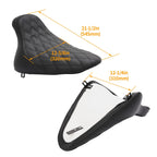 Solo Seat for Harley Softail Fat Boy FXST FLST FLSTF (2000–2007) Black