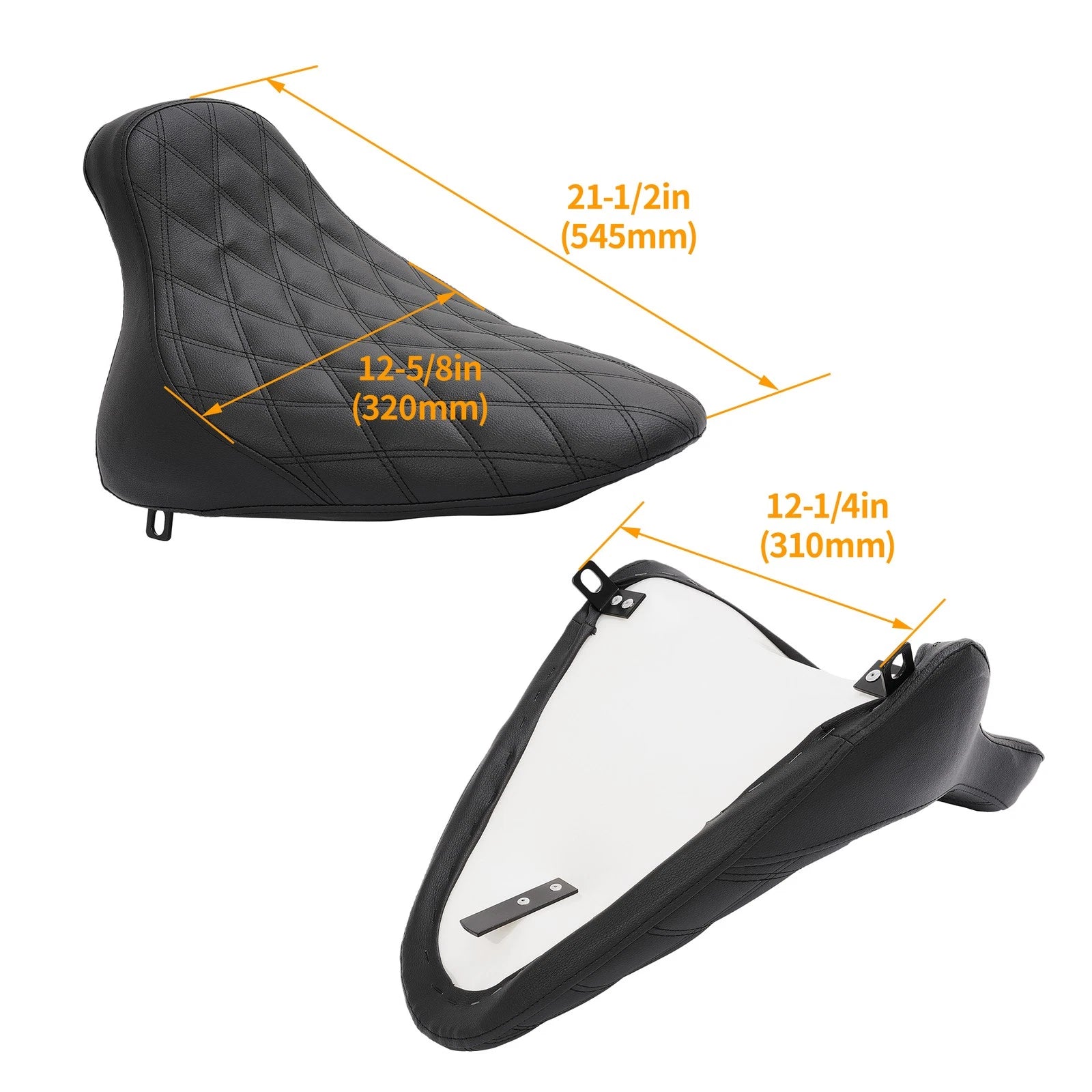 Solo Seat for Harley Softail Fat Boy FXST FLST FLSTF (2000–2007) Black