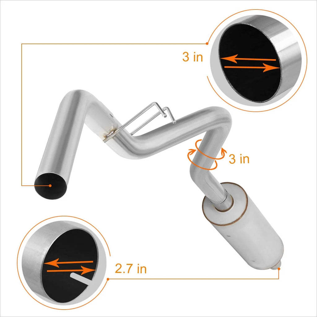 3" Catback Exhaust for Dodge Ram 3.9/5.2/5.9 (1998–2001)