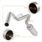 3" Catback Exhaust for Dodge Ram 3.9/5.2/5.9 (1998–2001)