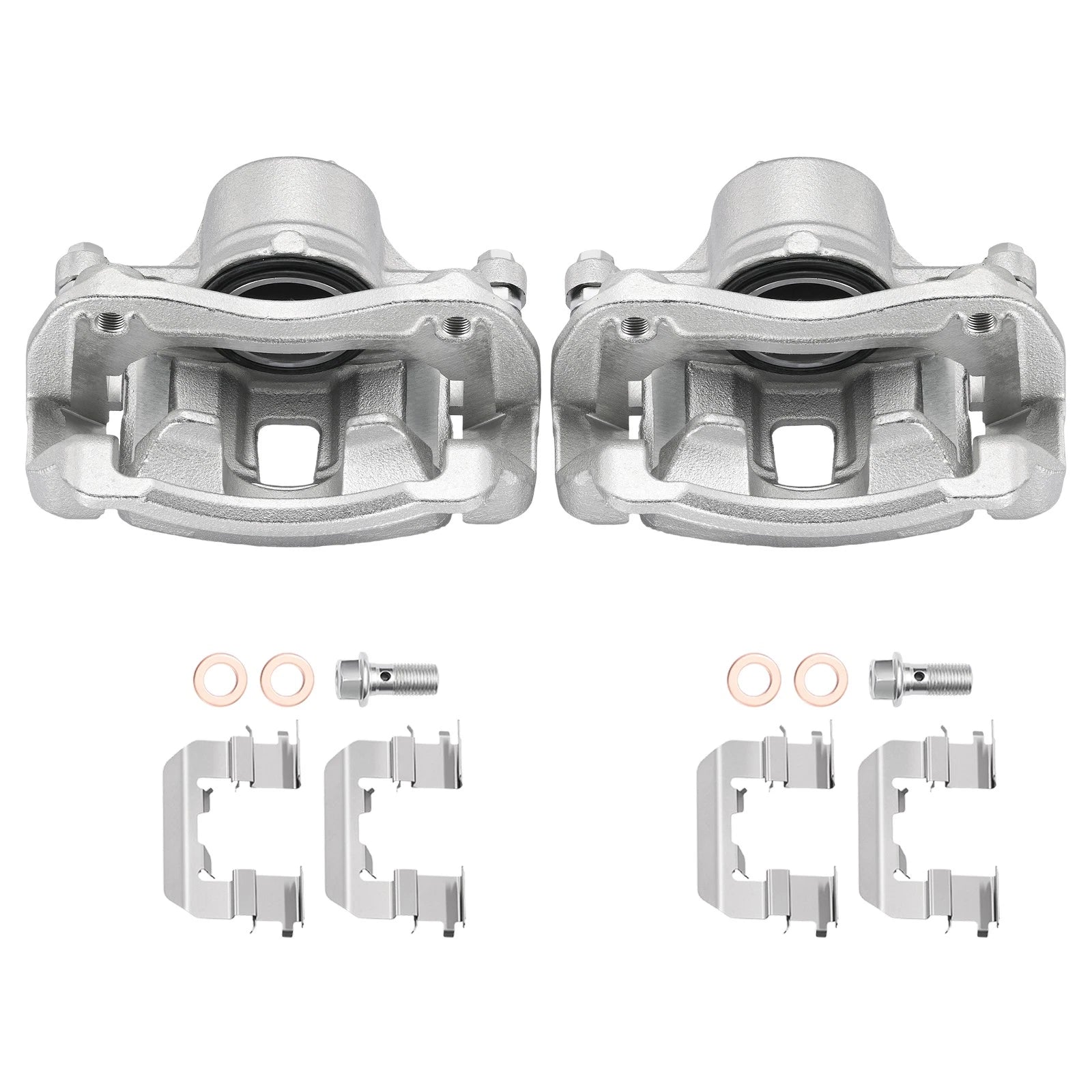 Front Brake Calipers With Brackets Pair for Hyundai Elantra (2011-2016) Coupe