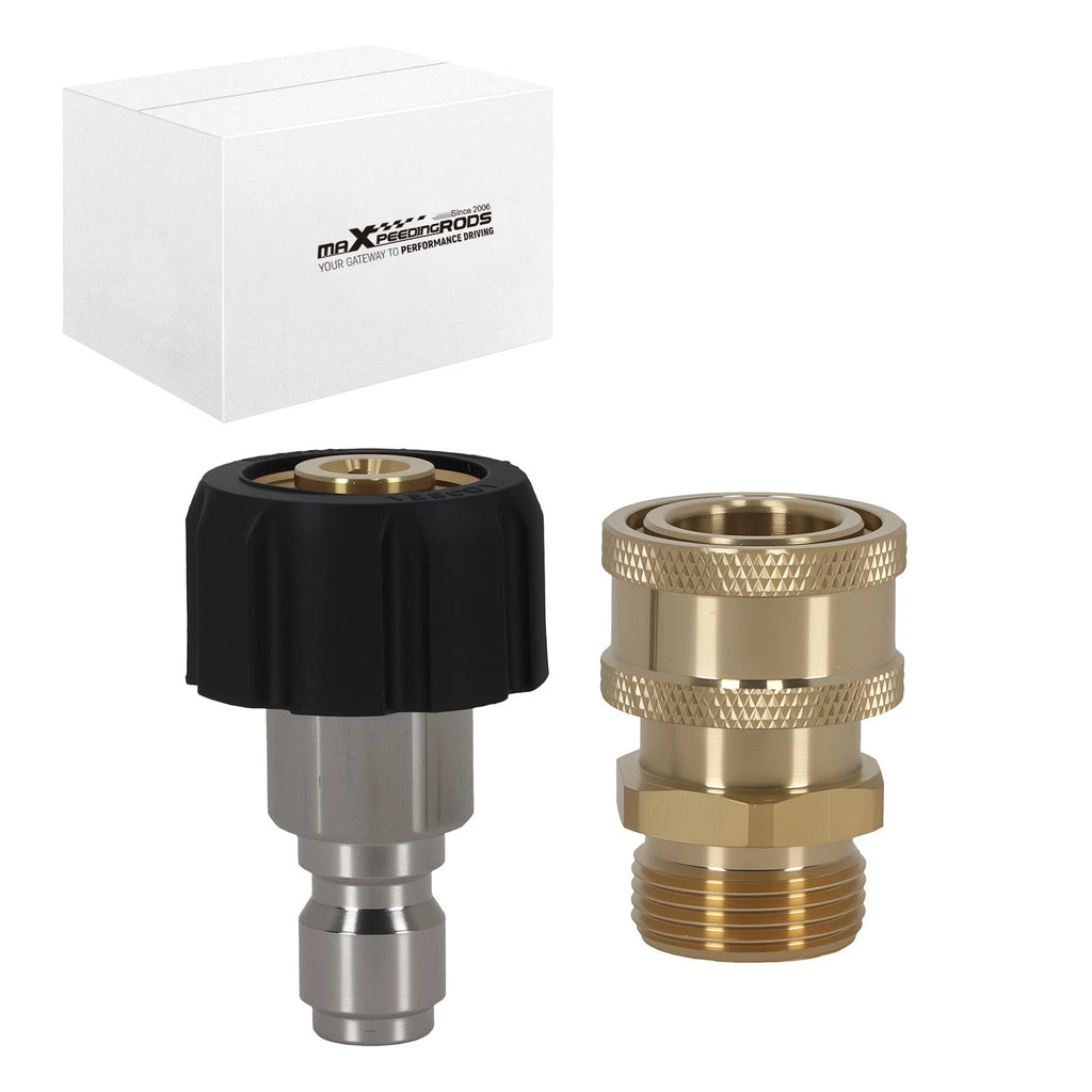 2X Brass Pressure Washer Coupler Adapter for M22 14mm Thread (5000 PSI)