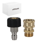 2X Brass Pressure Washer Coupler Adapter for M22 14mm Thread (5000 PSI)