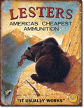 Vintage Replica Tin Metal Sign for Lesters Rifle Ammo Cartridge Pistol (1758)