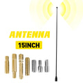15" Black Stainless Antenna Mast for Ford F-150 (2009–2023)