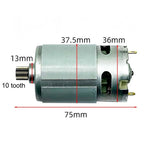 RS550 16.8V DC Electric Motor for Small Chain Saw (10 Teeth Gear Set)