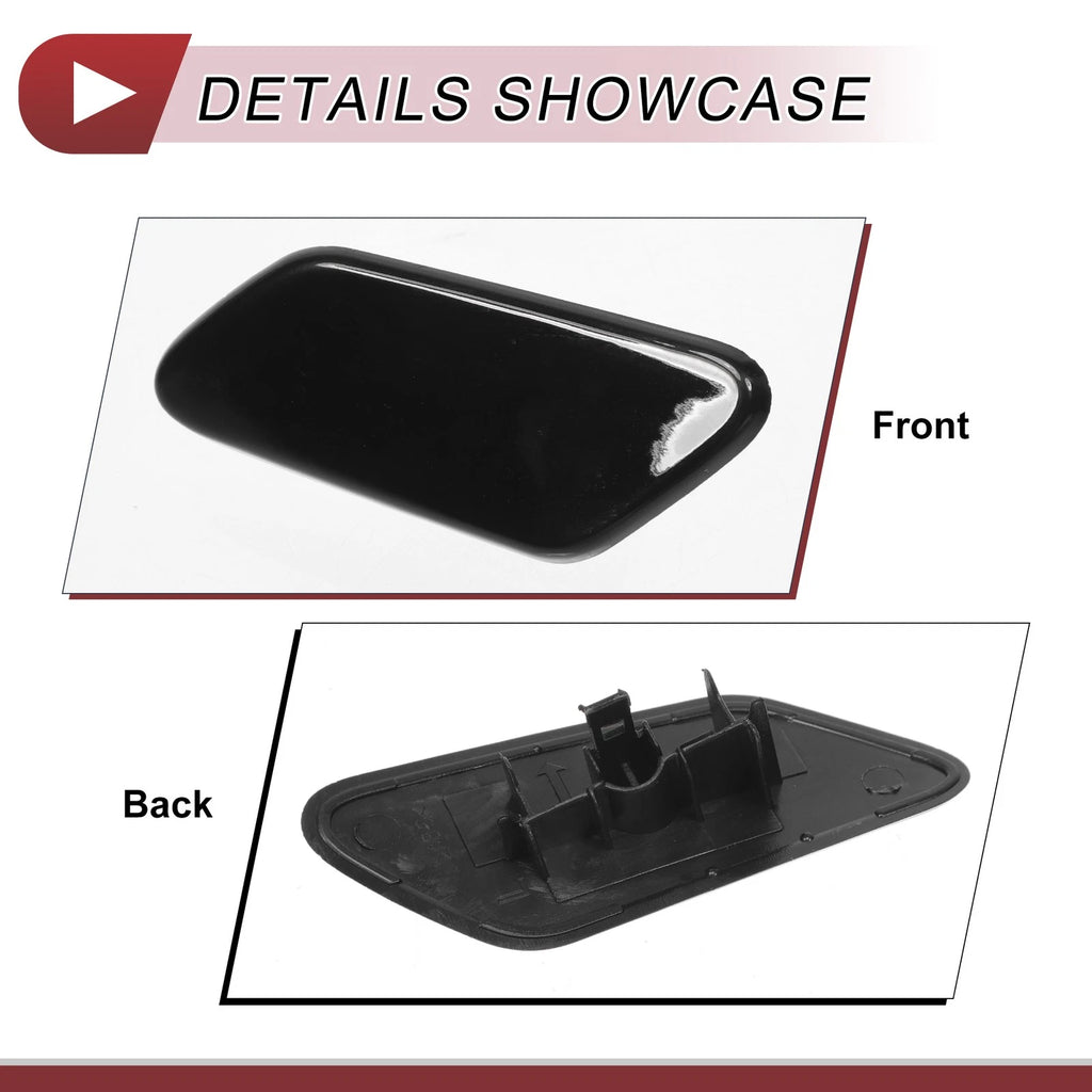 Front Left Washer Nozzle Cover Cap for Subaru XV Crosstrek (2018–2020) Black