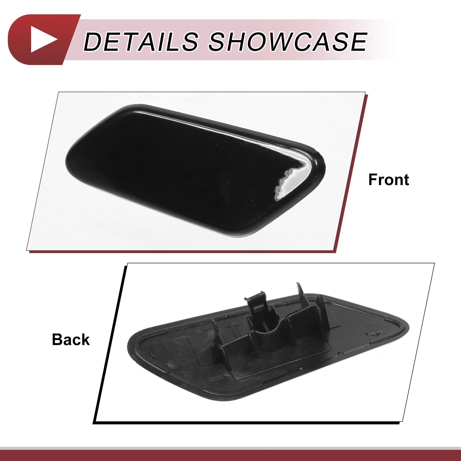 Front Left Washer Nozzle Cover Cap for Subaru XV Crosstrek (2018–2020) Black