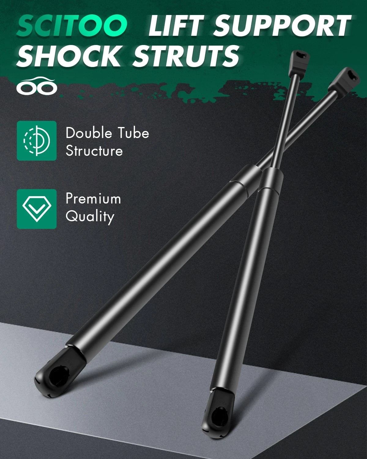 2X Front Hood Lift Supports Gas Strut for Mercury Grand Marquis (1998–2005)