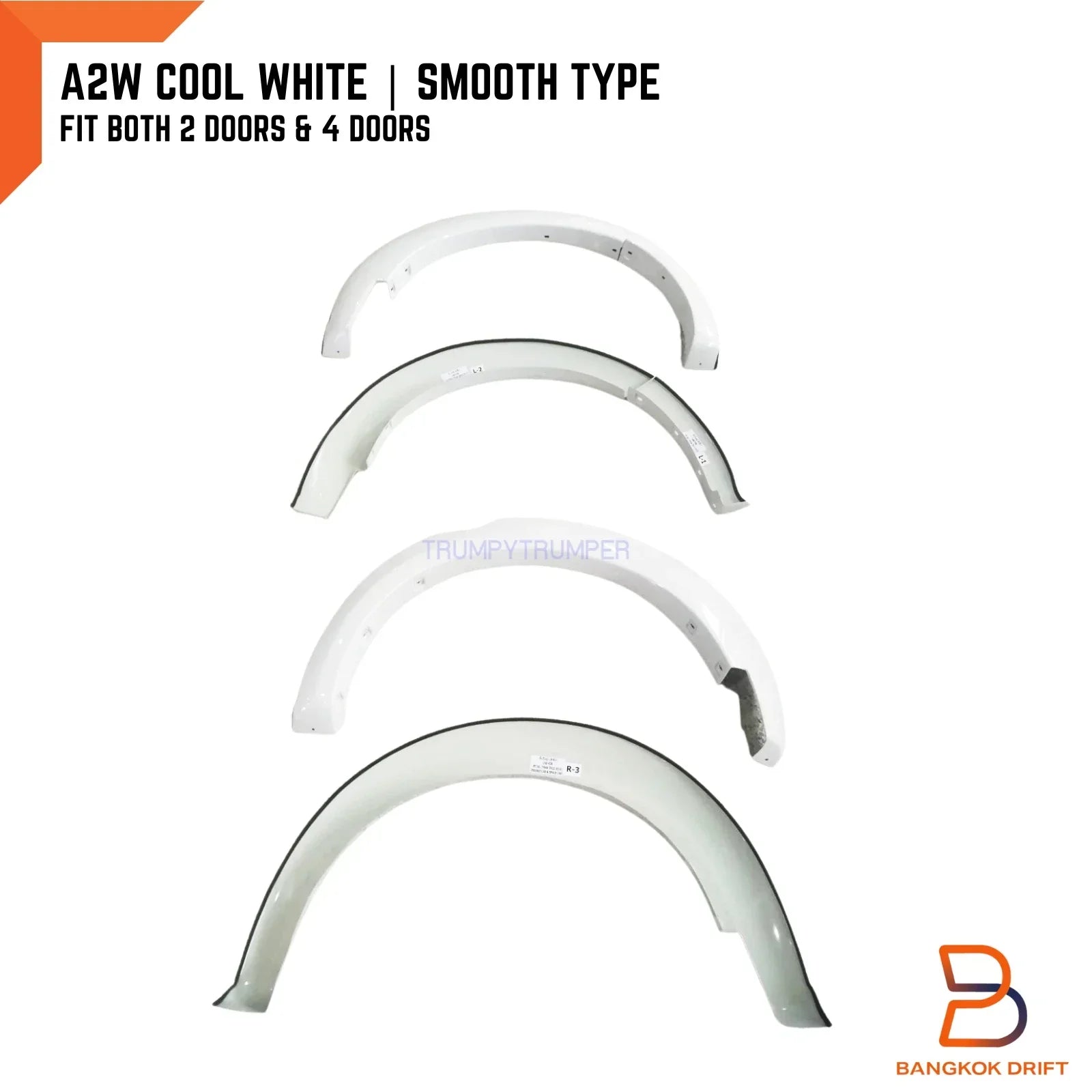 A2W Cool White Fender Flares for Mazda BT-50 Ute (2012-2018)