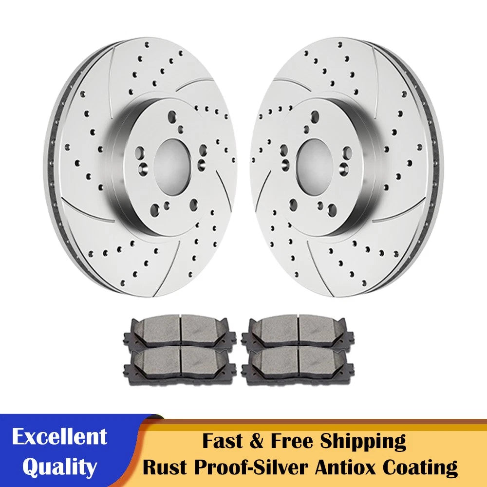 Front Brake Rotor and Ceramic Pad Set for Honda Accord (2003–2007)