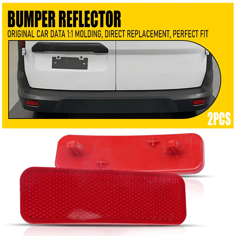 2X Rear Bumper Reflector Light Lamp LH & RH for Ford Transit Connect (2014–2022)