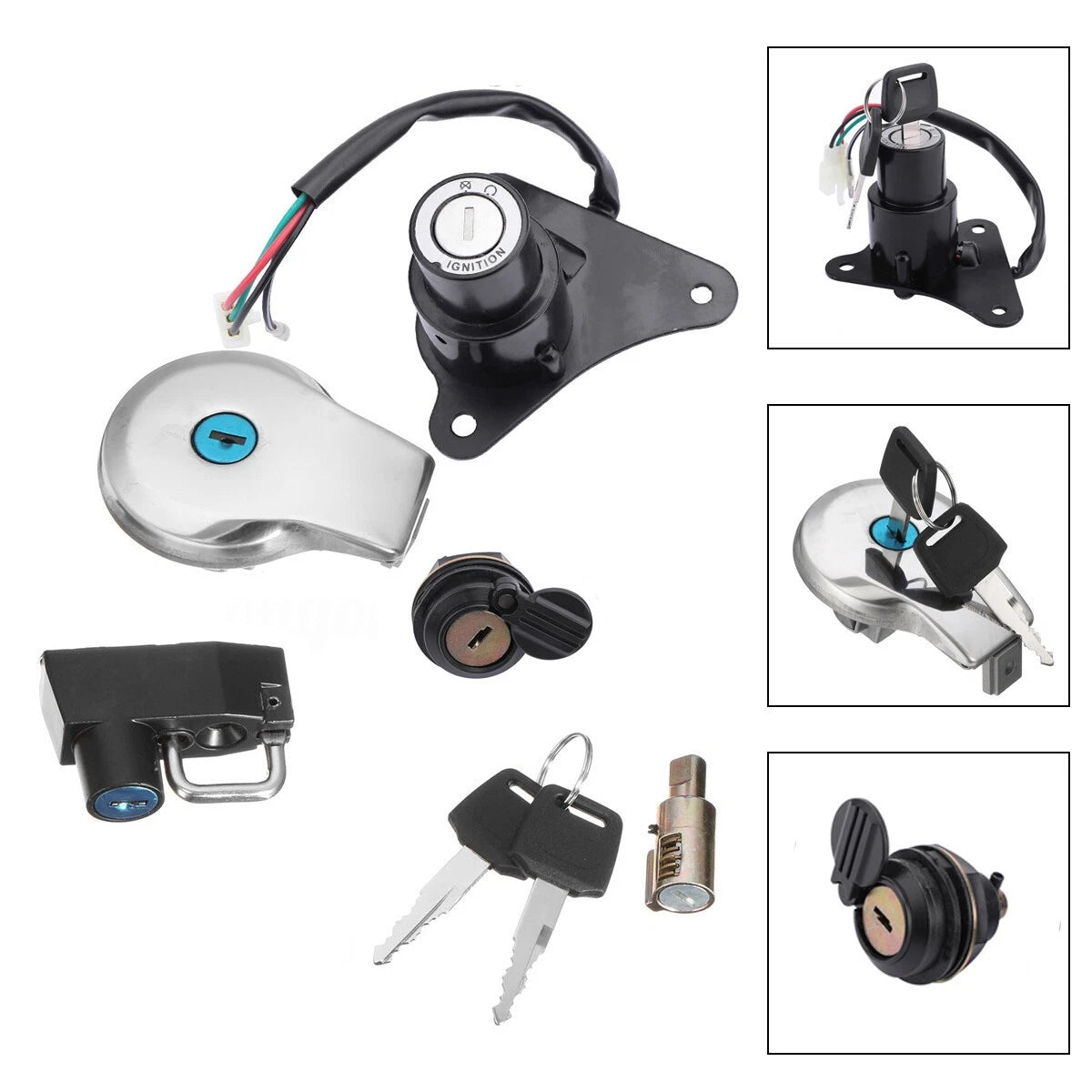 Ignition Gas Cap Steering Lock Key Set for Yamaha Virago XV 125 250 535 (1981–1999)