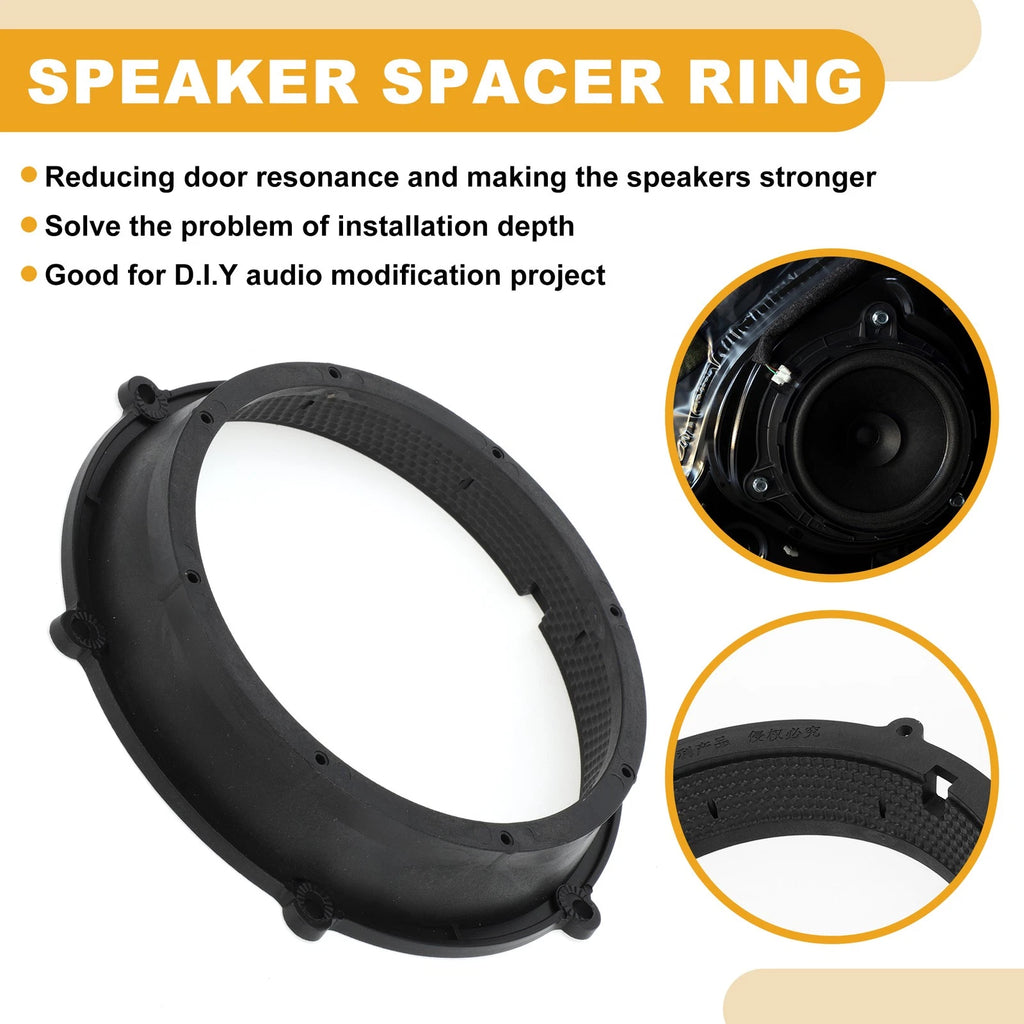 2X Subwoofer Mounting Spacer Bracket Ring for Volkswagen (6.5")