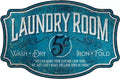 Laundry Room Embossed Aluminum Sign Die Cut 7.5" x 11.25"