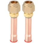 2X Brass Flare Pipe Connectors for HVAC and Refrigeration (58 Inch)