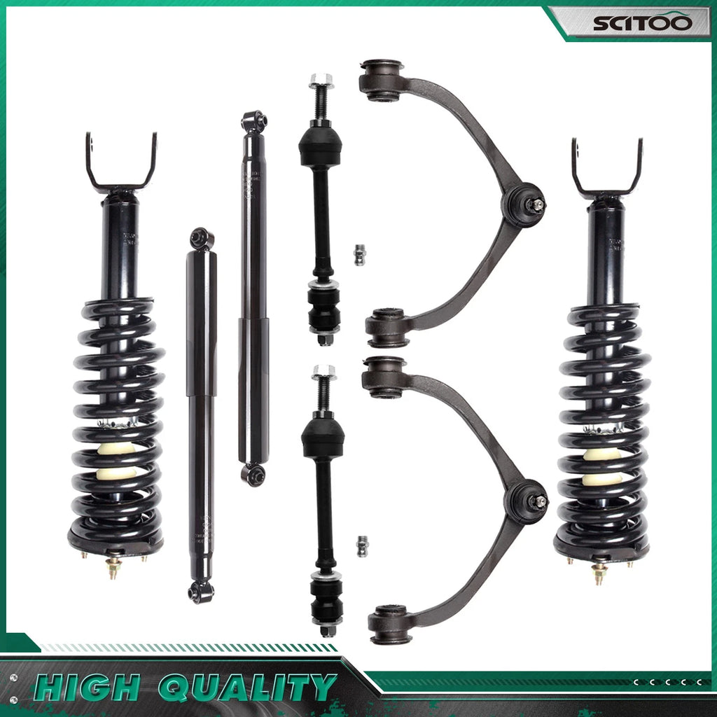 Full Strut with Coil Spring Shocks & Upper Control Arm for Dodge Dakota (2005–2009)