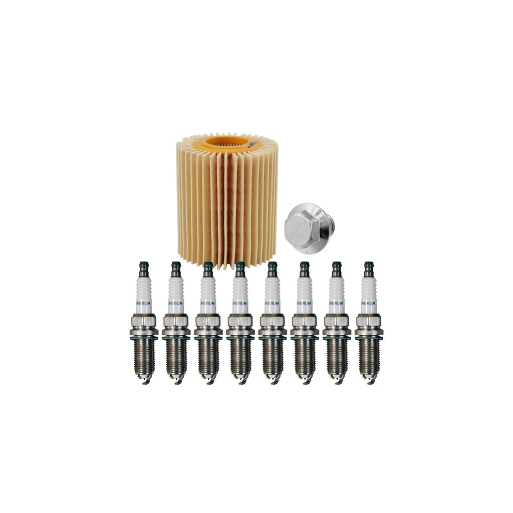 Wix Engine Oil Filter & Denso 8 Iridium LL Spark Plugs for GS460 LS460 (2007–2017)