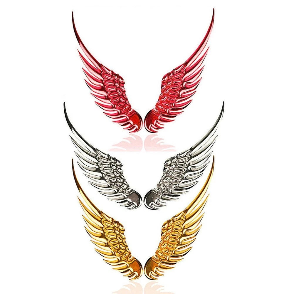 3D PVC Decal Wing Scratch Stickers for Car and Motorcycle (Pair)