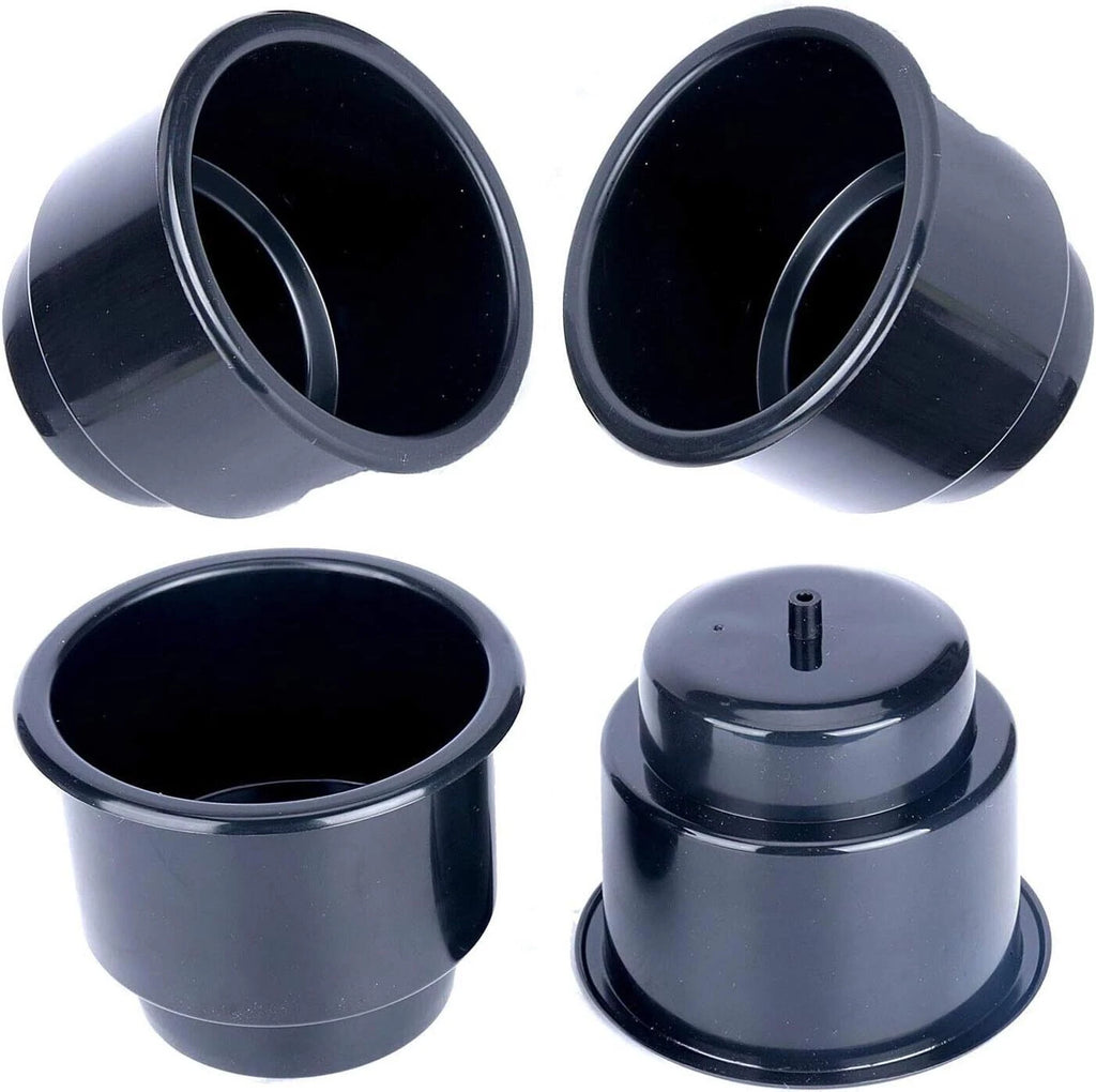 Set of 4 Universal Plastic Drink Cup Insert Holders for Marine Car Black