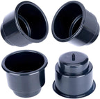 Set of 4 Universal Plastic Drink Cup Insert Holders for Marine Car Black