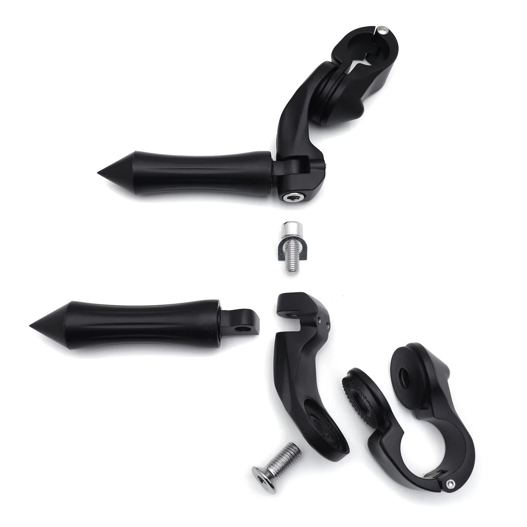 2X 2.5" Black Foot Pegs for Harley Sportster Dyna Touring