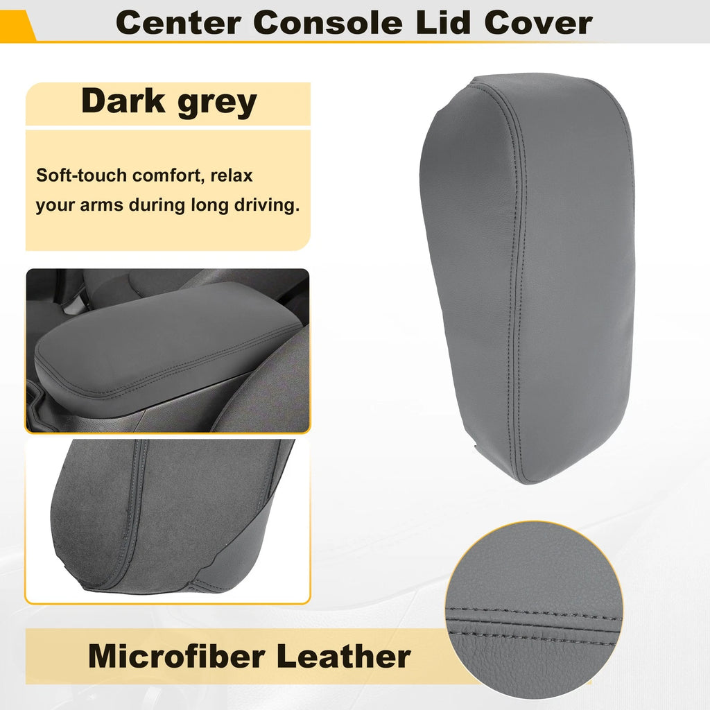 Middle Console Lid Armrest Cover for Toyota Avalon (2013–2018) Dark Gray