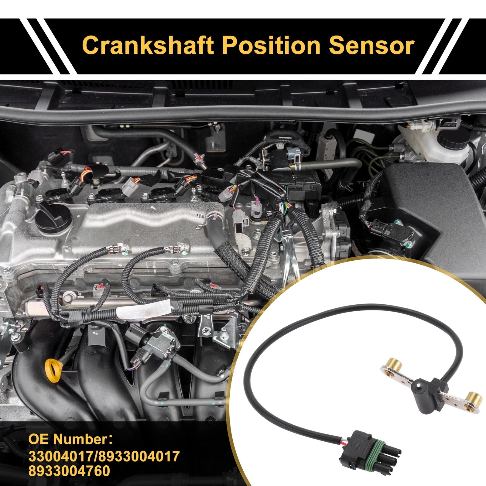 1 Pc Crankshaft Position Sensor No.33004017 for Dodge Monaco (1990–1991)