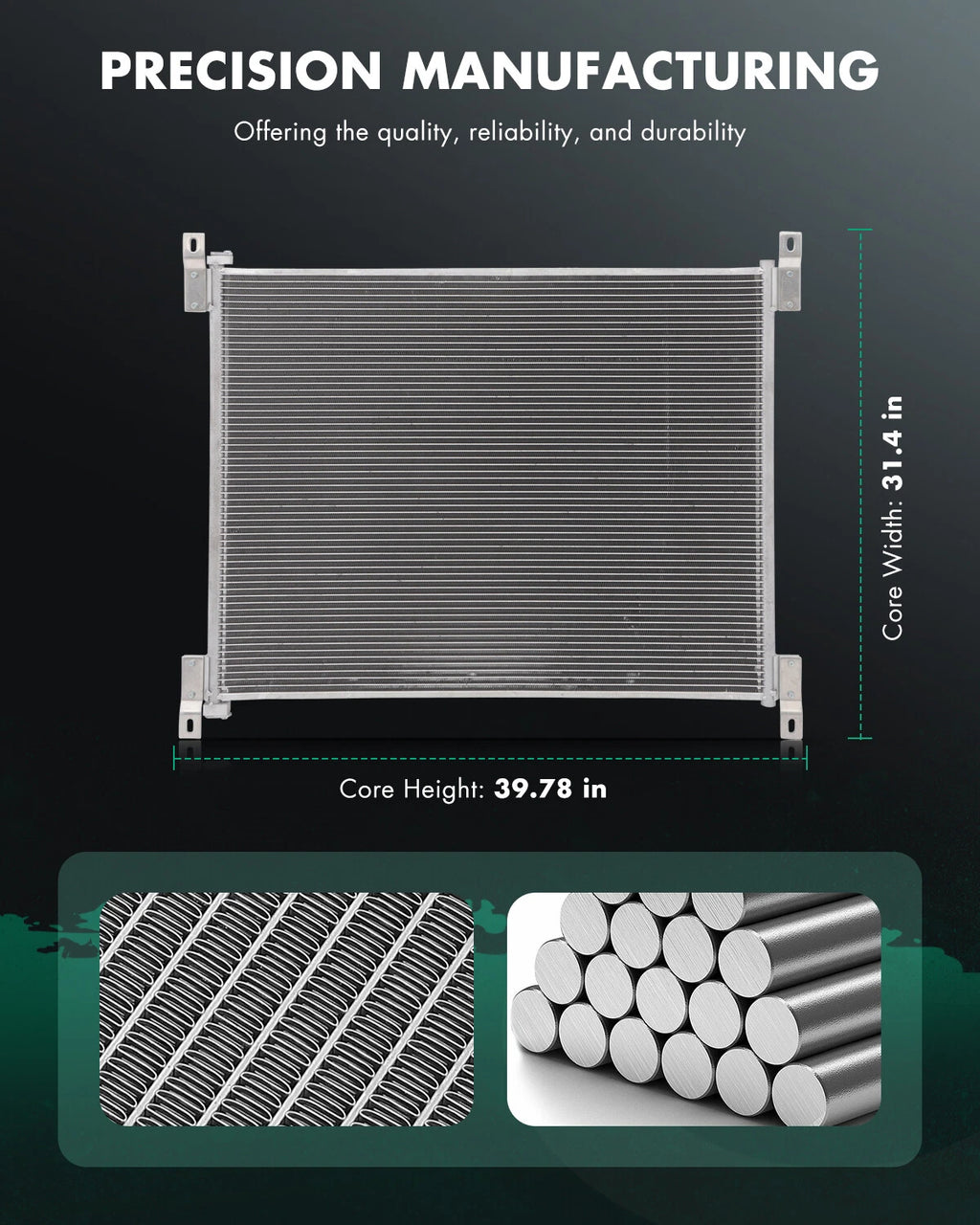 Aluminum AC Condenser for Kenworth T2000 T800 (1997–2003)
