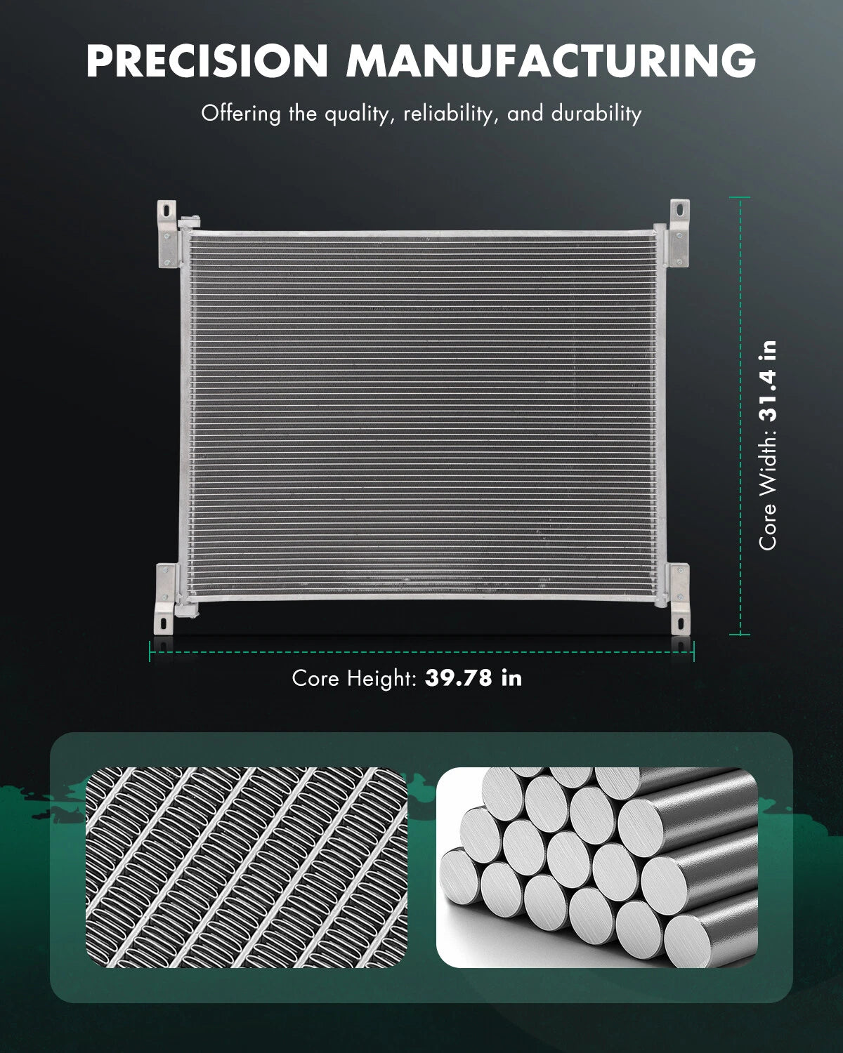 Aluminum AC Condenser for Kenworth T2000 T800 (1997–2003)