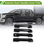 Exterior Door Handle Cover Trim for Toyota Tundra (2022–2024) Carbon Fiber Black