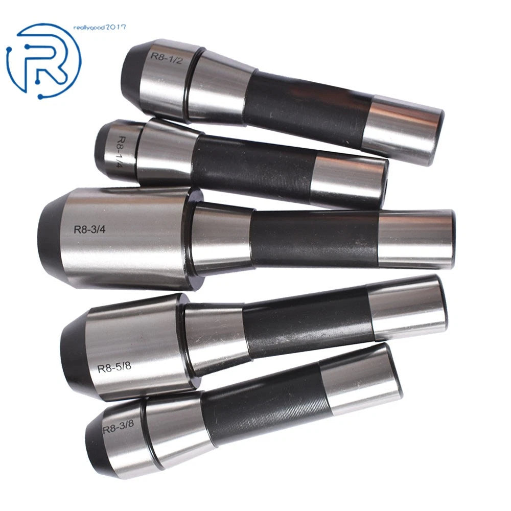 Set of 5 End Mill Holders for R8 (Compatible with Various Sizes)