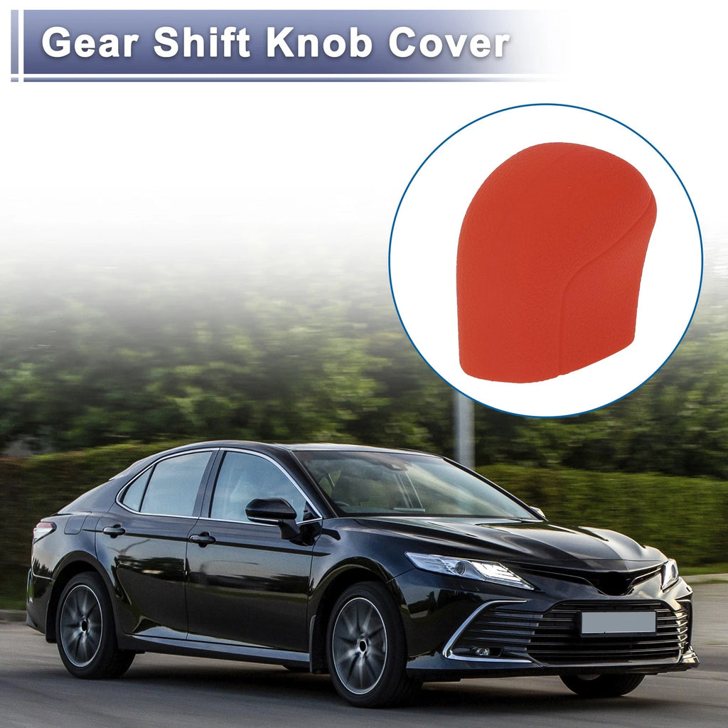 1 Pc Gear Shift Knob Cover Red Silicone for Toyota Camry (2018–2024)