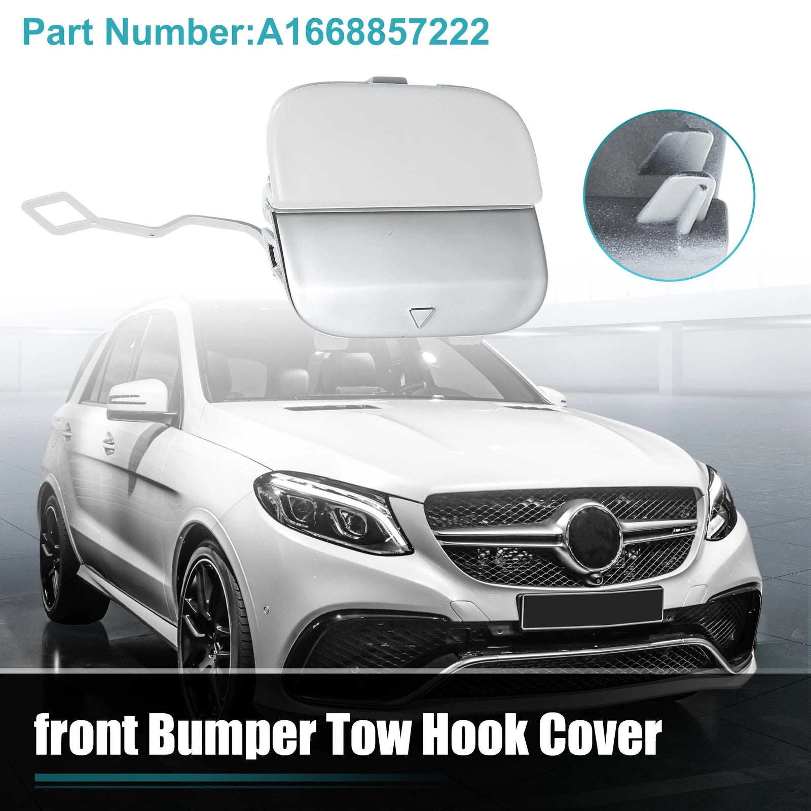 Tow Hook Cover for Mercedes-Benz GLE 63 (2016–2020) No.A1668857222 White