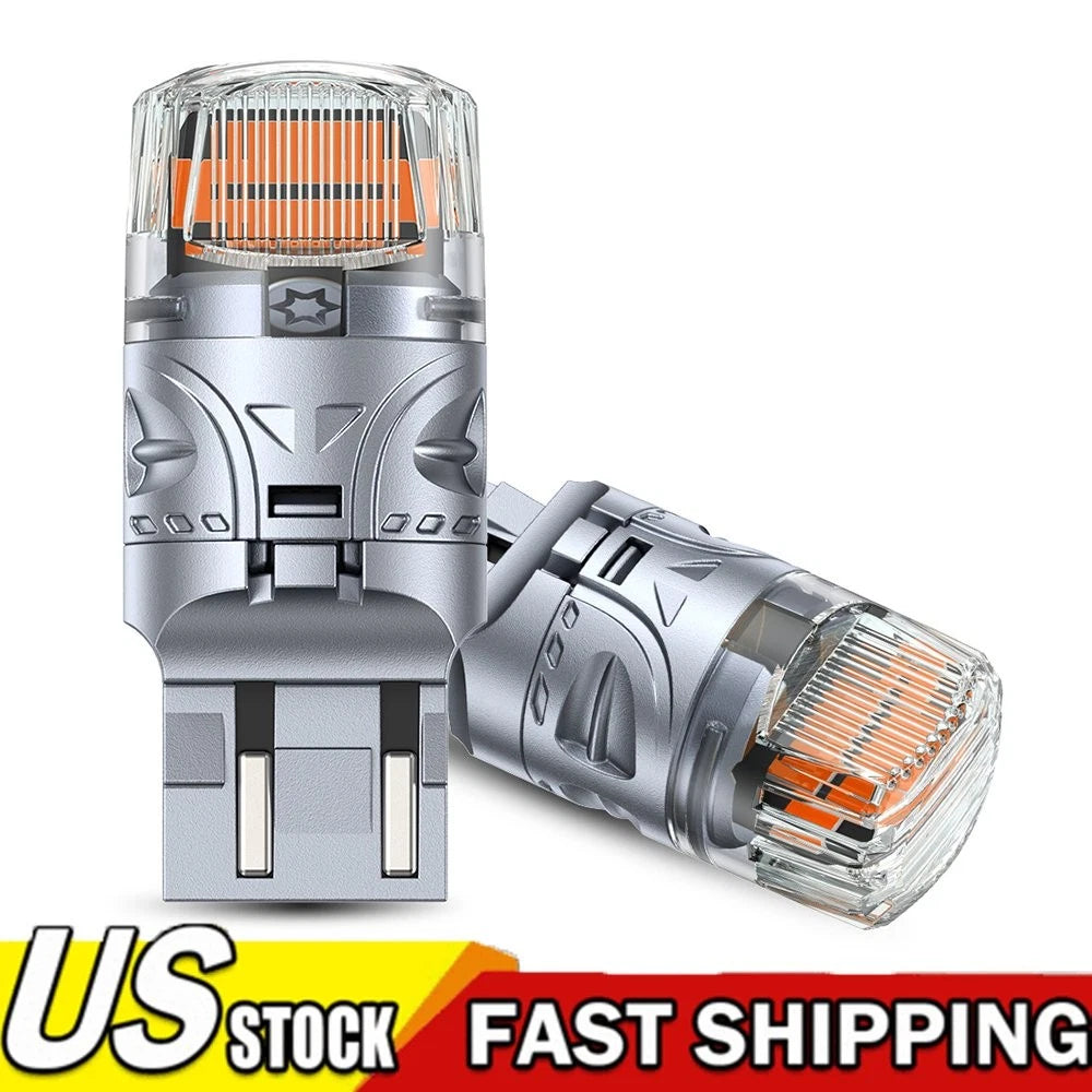 Set of 2 LED Yellow Turn Signal Brake Tail Light Bulbs for Various Models