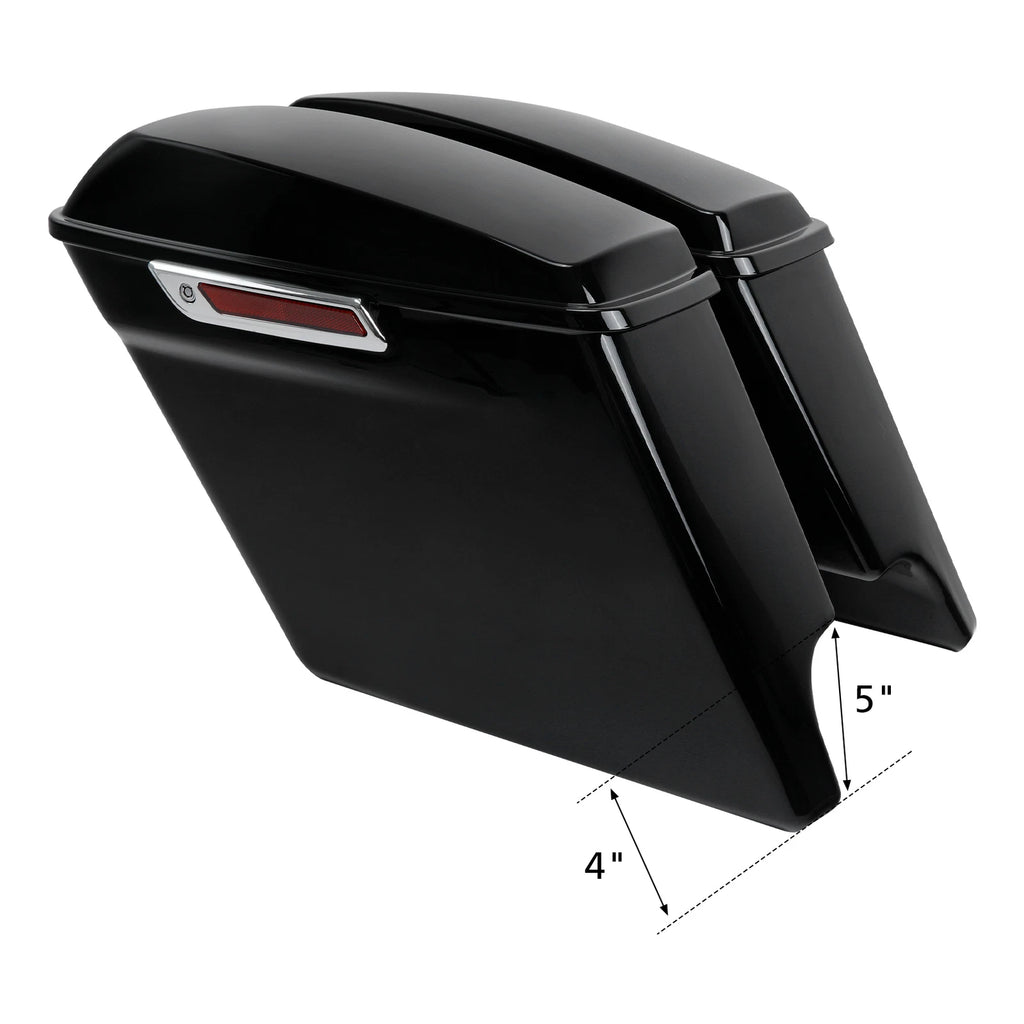 5" Stretched Extended Hard Saddlebags for Harley Touring Electra Glide (1993–2013)