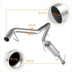 2.5"OD Stainless Steel Catback Exhaust System for FJ Cruiser (2007–2014)