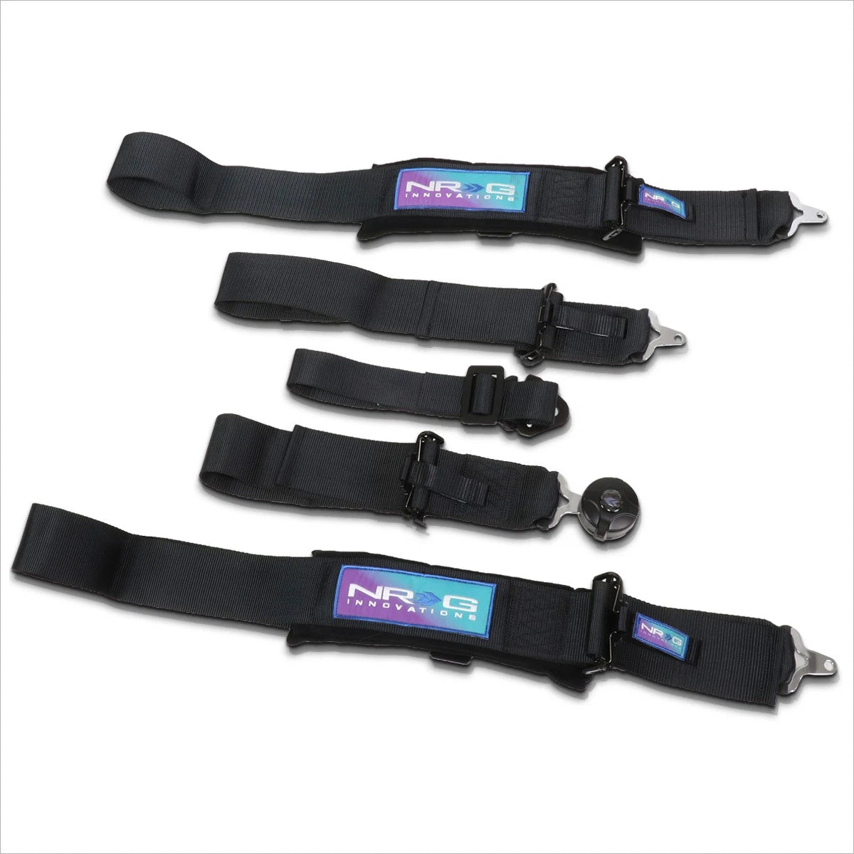 NRG SBH-B6PCBK 5-Point SFI 16.1 Cam Lock Buckle Seat Belt Harness (3")
