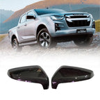 Carbon Fiber Black Mirror Cover Trim for Isuzu D-Max, MU-X (2020-2022)