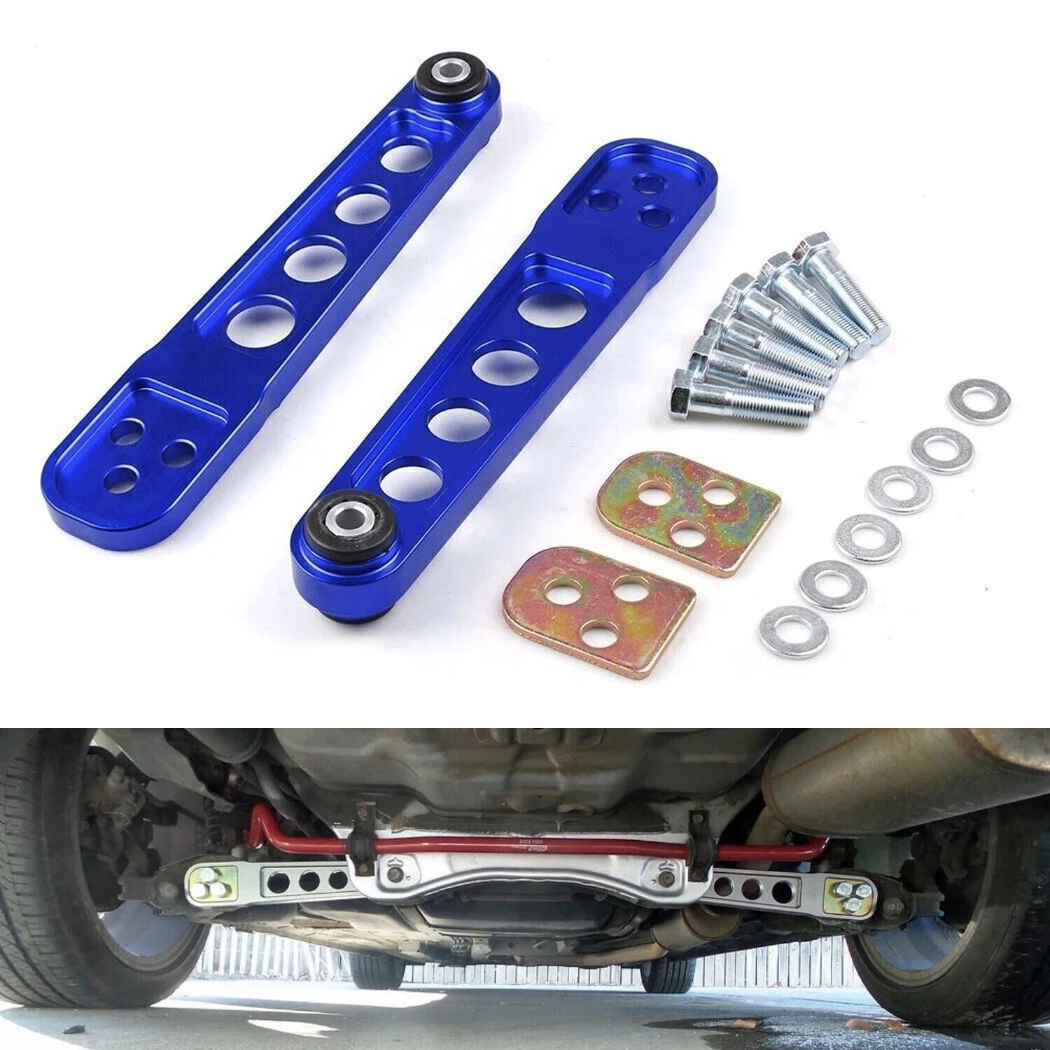 Blue Billet Rear Lower Suspension Control Arm for Honda Civic DX (2001–2005)