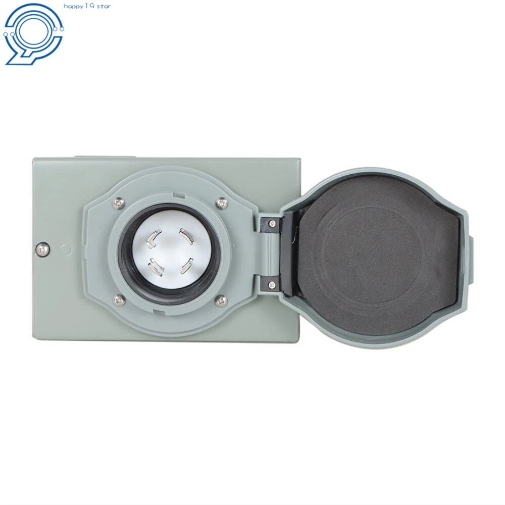 30 Amp 125V Waterproof Generator Power Inlet Box for Outdoor Use