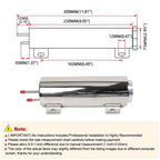 3" x 9" Polished Stainless Steel Radiator Coolant Overflow Tank