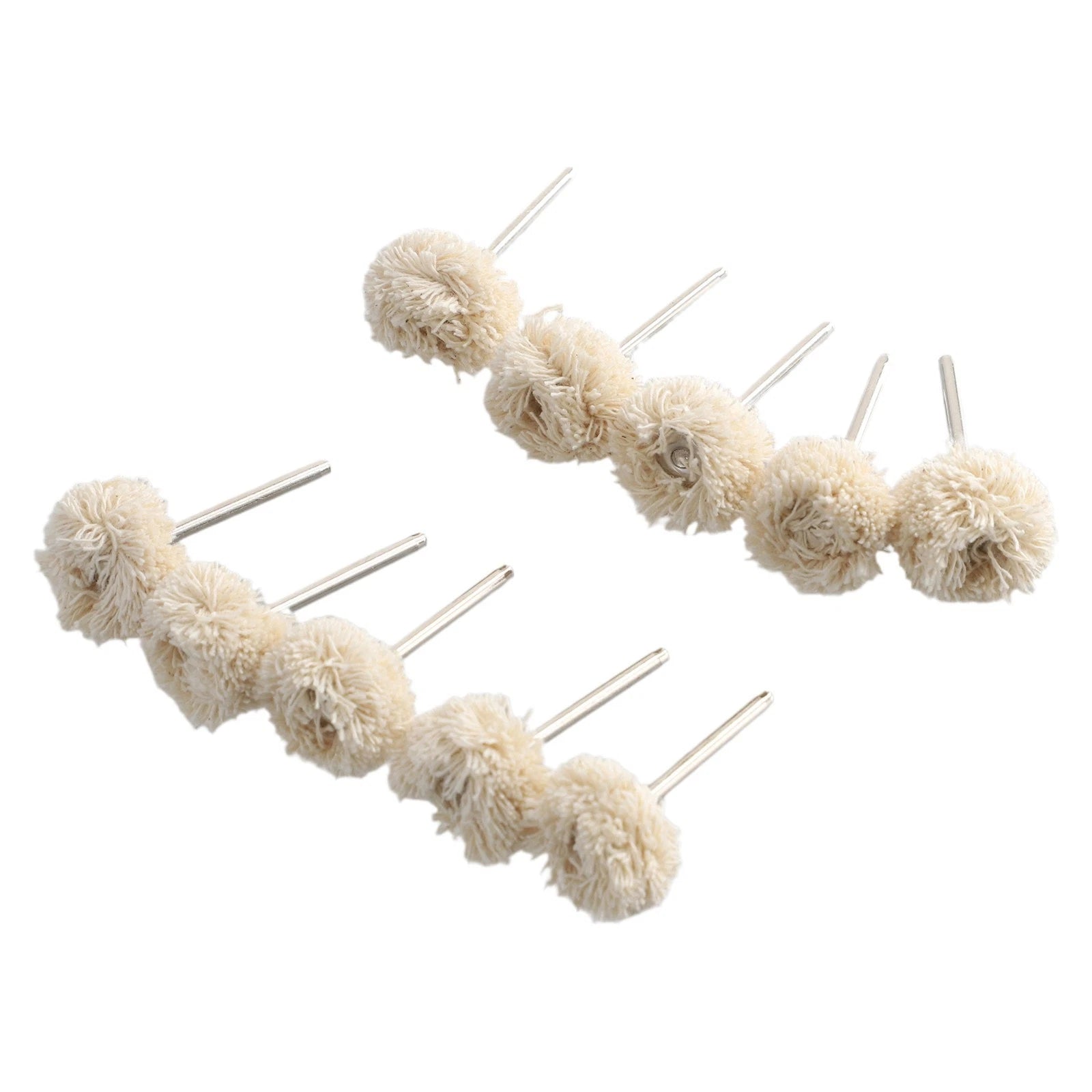 Set of 10 Polishing Wool Felt Wheels for Drill Grinder (3mm Shank)