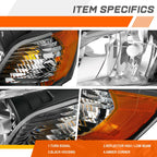 Dual L-Bar LED Headlights for Dodge Ram (1994–2002) Chrome Housing