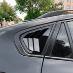 Gloss Black Rear Window Quarter Vent Louver Covers for BMW X6 E71 E72 (2008–2014)
