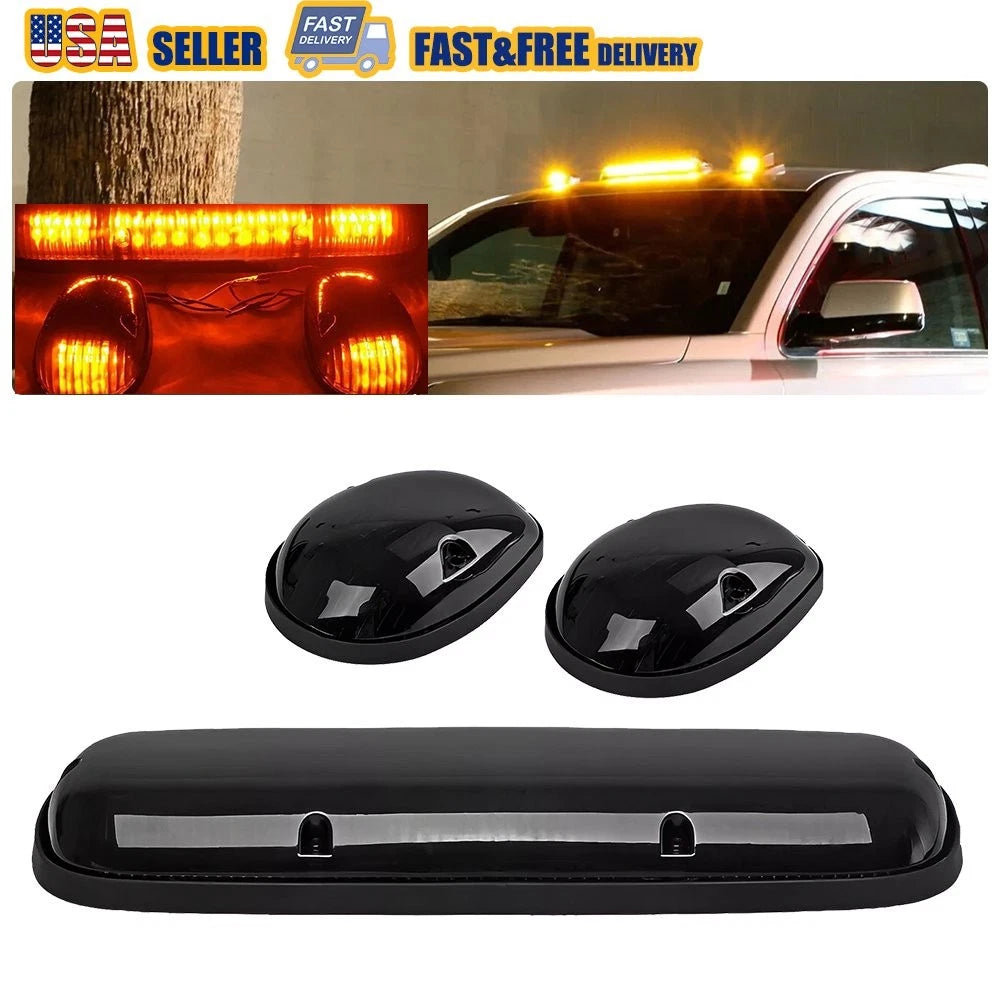 LED Smoked Amber Cab Roof Light for Chevrolet Silverado 1500 2500 HD (2002–2007)